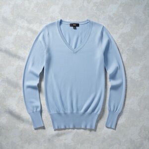 Sky Blue V-Neck Sweater by [Brand]